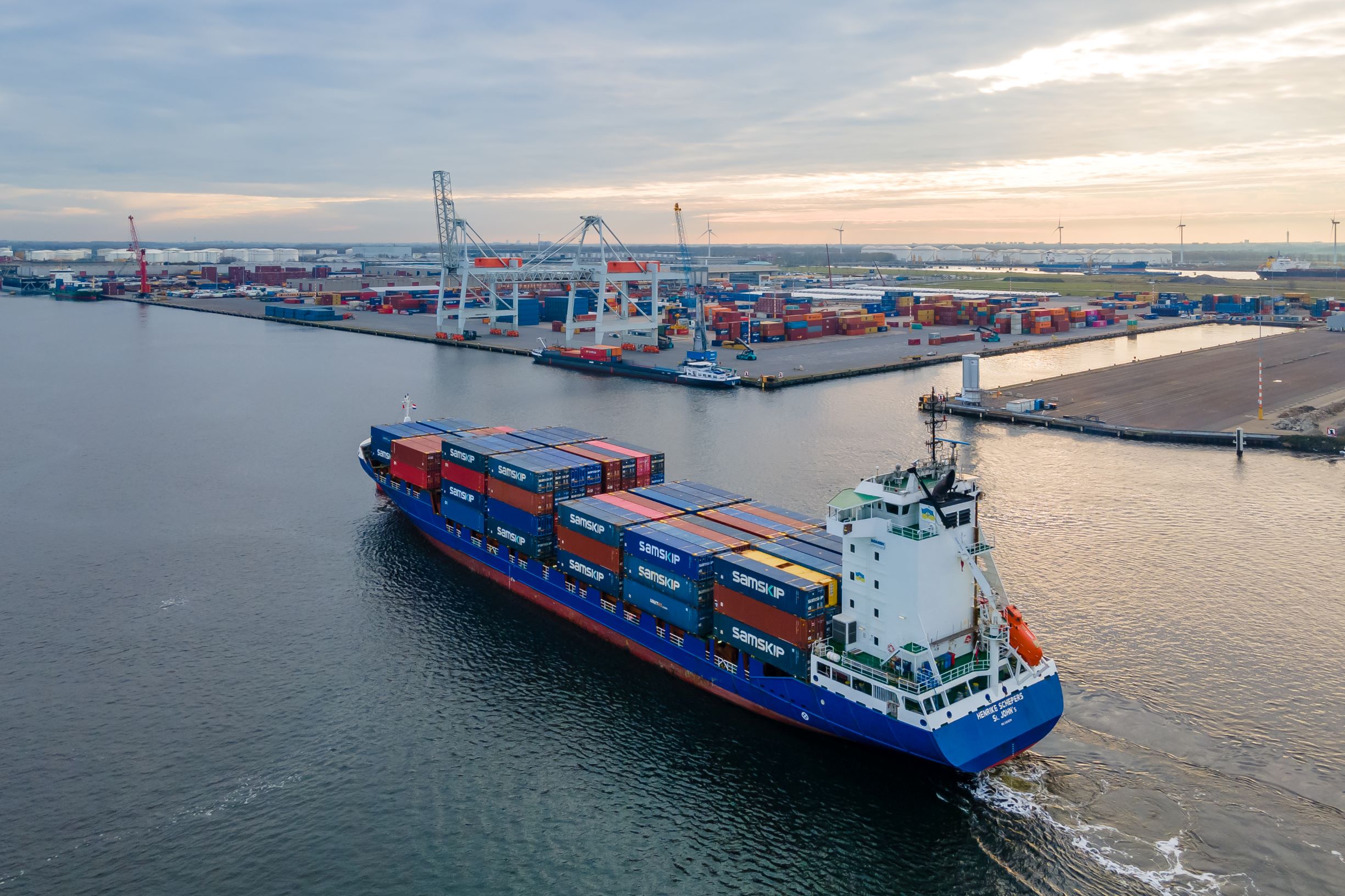 Samskip containerschip Amsterdam-Ierland verbinding