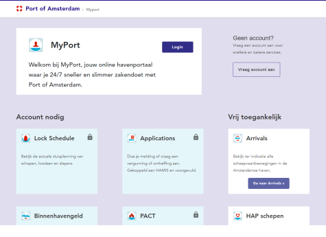 MyPort landingspagina