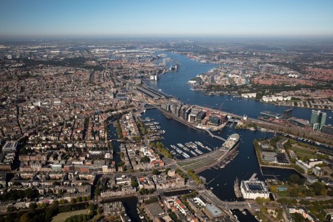 Luchtfoto waterstof Amsterdam