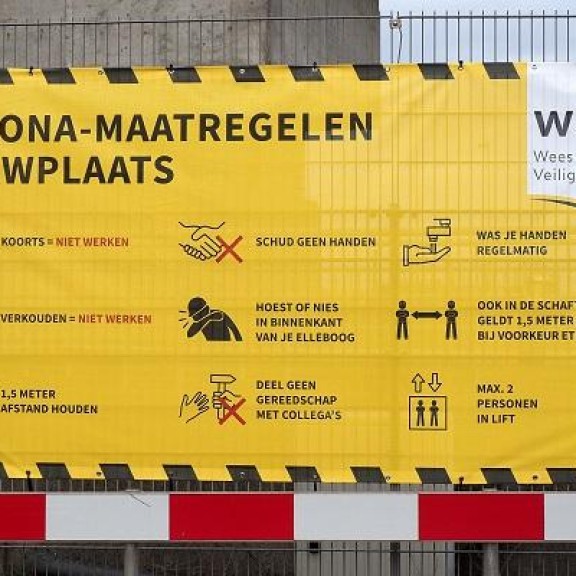 Corona-maatregelen bouwplaats