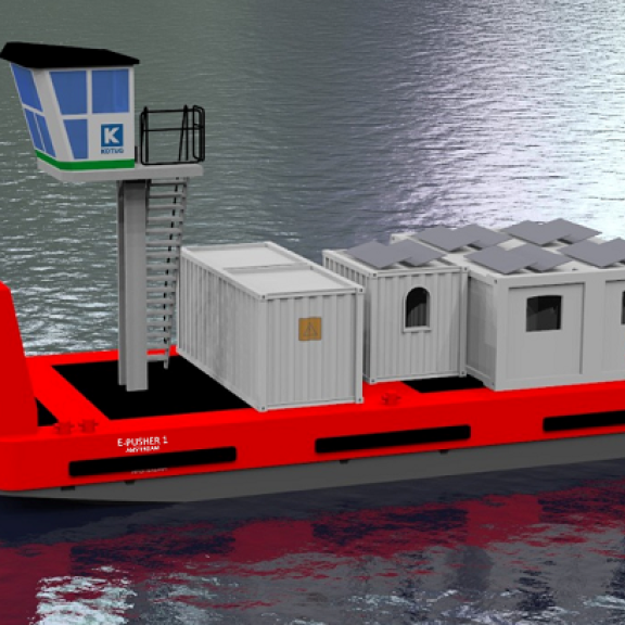 Kotug E-pusher emissieloos vervoer