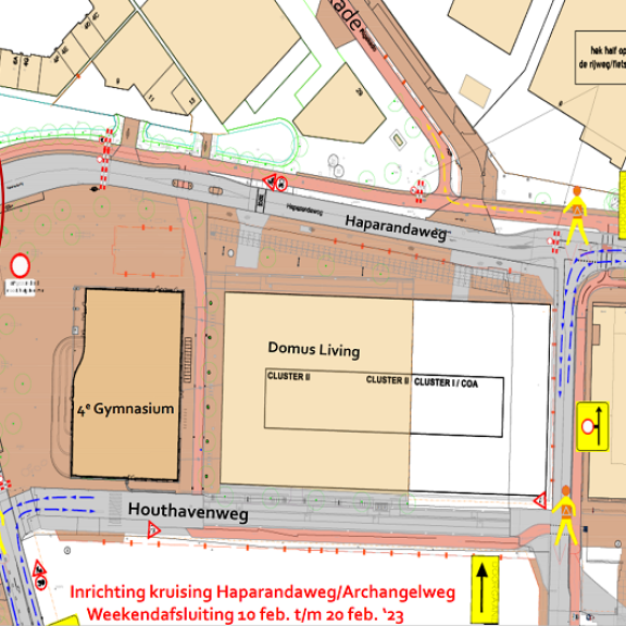 afsluiting kruispunt houthavens