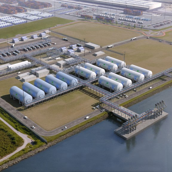 EcoLog terminal Amsterdam vloeibare waterstof