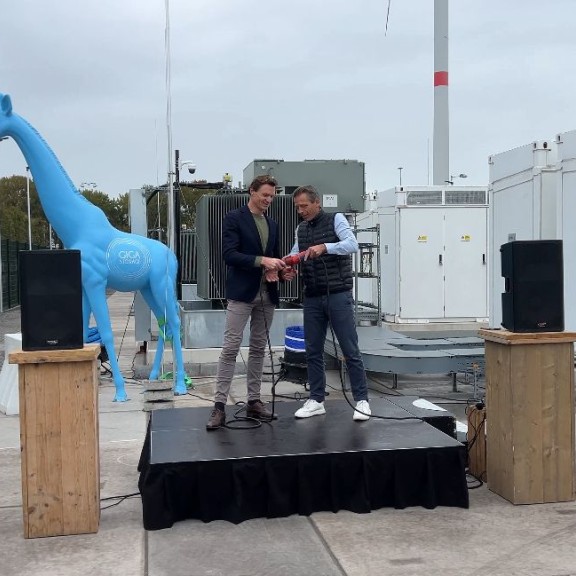 Reinoud Botman (Port of Amsterdam), Kevin Dijkers (GIGA Storage)