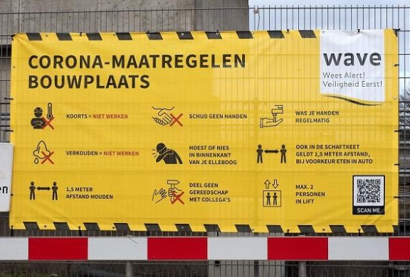 Corona-maatregelen bouwplaats