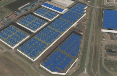 zonnepanelen van boven