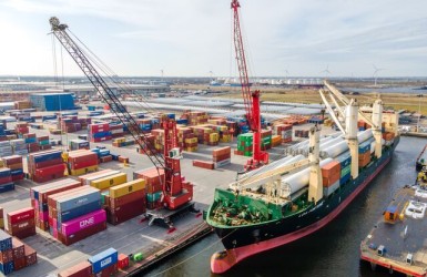 Containervervoer in de Amsterdamse Haven