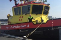 Roland Boogaard Port of Amsterdam  bij Patrouillevaartuig PoA4 