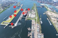 Bouw Zeesluis IJmuiden zomer 2021